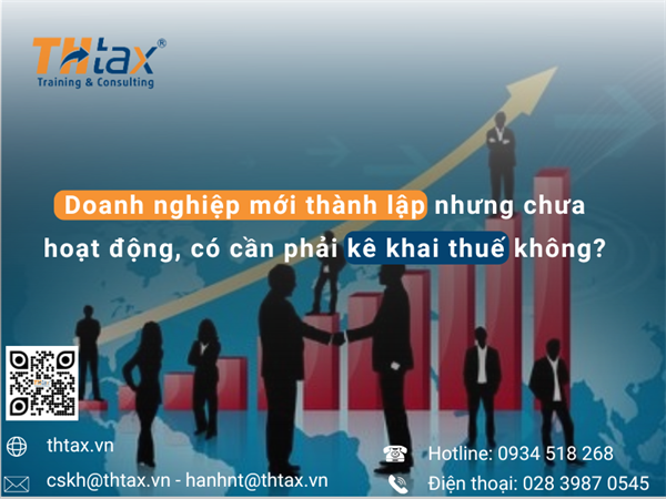 Doanh nghiệp mới thành lập nhưng chưa hoạt động, có cần phải kê khai thuế không?